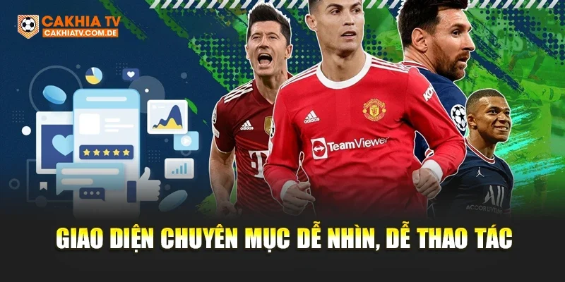 Giao diện chuyên mục dễ nhìn, dễ thao tác